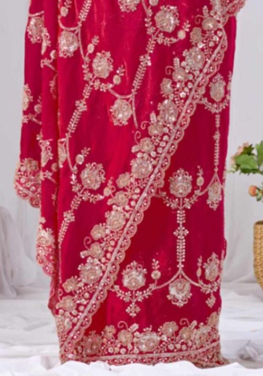 Rose Red Beads work Embroidery Designer Saree Rose Red Beads work Embroidery Designer Saree + The Rose Red Beads Work Embroidery Designer Saree brings hand-applied bead embroidery to a rose red base, and it's built for anyone comparing options for a saree rose rather than something purely decorative. The colour reads true in both daylight and indoor event lighting, which matters more than it sounds &mdash; a lot of sarees photograph differently under venue lighting than they do in a product shot, and this one has been chosen to hold its tone consistently. &bull; Craftsmanship