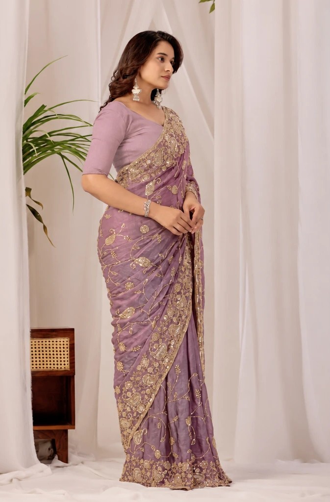 Pink Regal Floral Heritage Saree Pink Regal Floral Heritage Saree + The Pink Regal Floral Heritage Saree brings traditional floral motif weaving to a pink base, and it's built for anyone comparing options for a pink saree rather than something purely decorative. The colour reads true in both daylight and indoor event lighting, which matters more than it sounds &mdash; a lot of sarees photograph differently under venue lighting than they do in a product shot, and this one has been chosen to hold its tone consistently. &bull; Craftsmanship